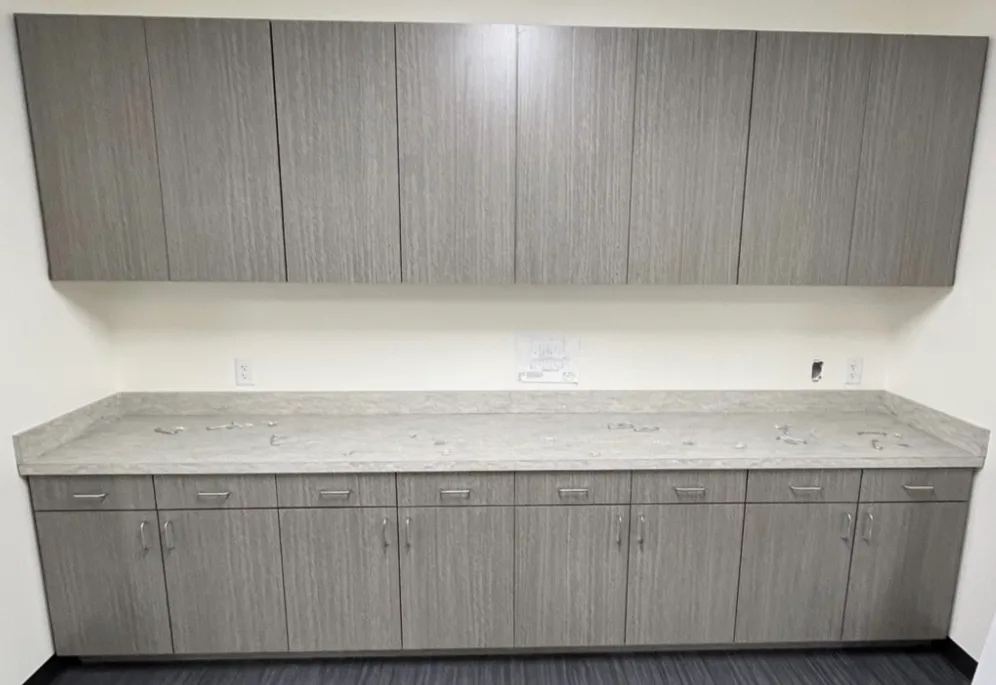 Commercial millwork, gray oak run, DFW