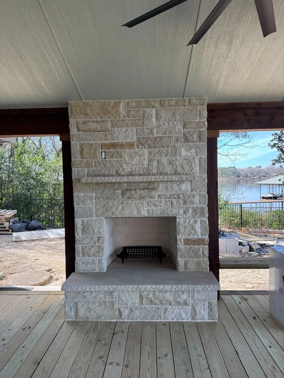 Outdoor Kitchen & Stone Fireplace project photo