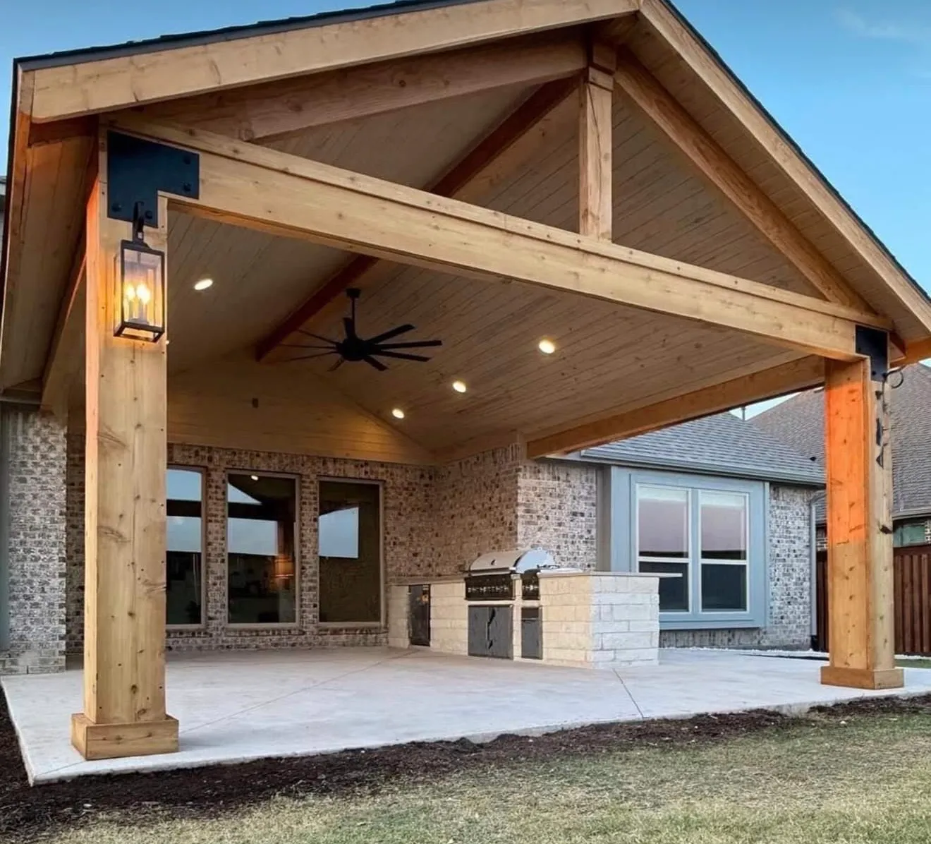 Vaulted cedar patio cover